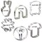 Groovy Cookie Cutter 6 Pc Set. USA Tin Plate Steel - By CookieCutter.Com